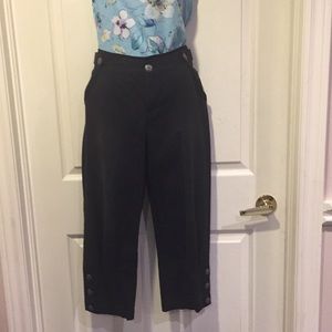 Black Capri with side and back pockets